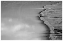 Turquoise Lake and gravel bar. Lake Clark National Park, Alaska, USA. (black and white)