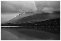 Rainbow above Kontrashibuna Lake. Lake Clark National Park ( black and white)