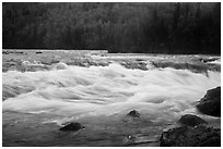 Tanalian River rapids. Lake Clark National Park ( black and white)