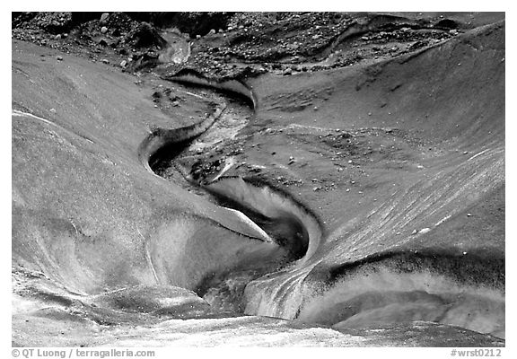 Stream on Root glacier. Wrangell-St Elias National Park, Alaska, USA.