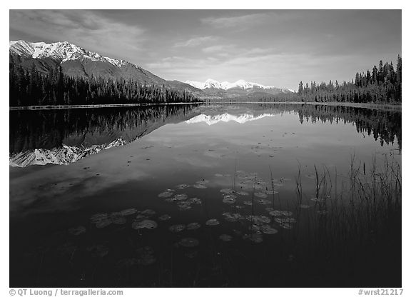 Crystalline Hills and Crystal Lake. Wrangell-St Elias National Park, Alaska, USA.