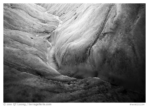 Glacial stream close-up, Root Glacier. Wrangell-St Elias National Park, Alaska, USA.