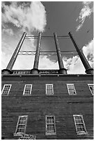 Kennecott power plant and smokestacks. Wrangell-St Elias National Park ( black and white)