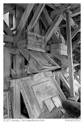 Inside the Kennecott copper concentration plant. Wrangell-St Elias National Park, Alaska, USA.