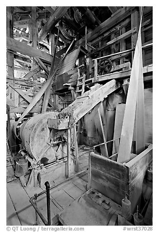 Grinder inside the Kennecott mill plant. Wrangell-St Elias National Park, Alaska, USA.