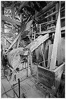 Grinder inside the Kennecott mill plant. Wrangell-St Elias National Park ( black and white)