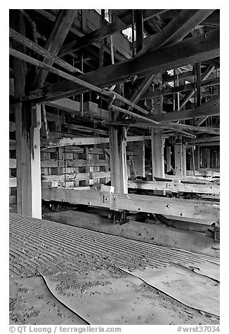 Shaking tables in the Kennecott concentration plant. Wrangell-St Elias National Park, Alaska, USA.