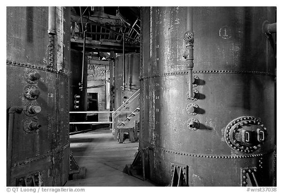 Ammonium leeching facility, Kennecott concentration plant. Wrangell-St Elias National Park, Alaska, USA.