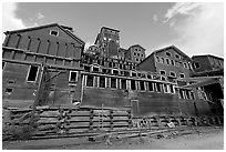 Historic Kennecott Mill. Wrangell-St Elias National Park, Alaska, USA. (black and white)