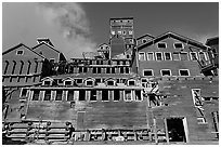 Kennecott concentration and smelting plant. Wrangell-St Elias National Park, Alaska, USA. (black and white)