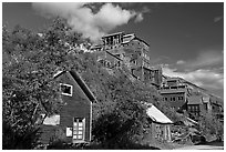 Kennecott mill town. Wrangell-St Elias National Park, Alaska, USA. (black and white)