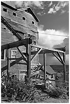 Kennecott Mill, late afternoon. Wrangell-St Elias National Park, Alaska, USA. (black and white)