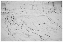 Stress lines, Root Glacier. Wrangell-St Elias National Park ( black and white)