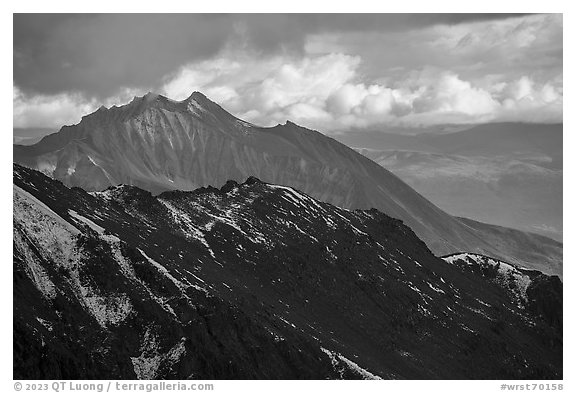 Bonanza Ridge. Wrangell-St Elias National Park (black and white)