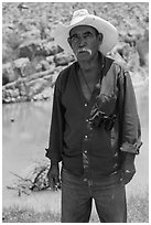 Mexican national. Big Bend National Park ( black and white)