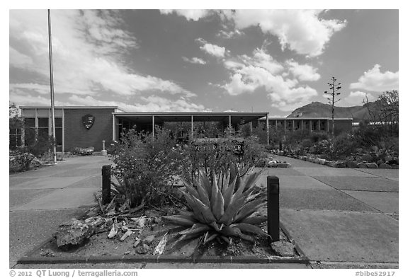Panther Junction visitor center. Big Bend National Park (black and white)