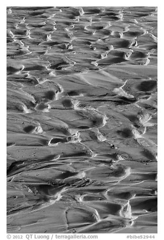 Mud ripples, Terlingua Creek. Big Bend National Park (black and white)