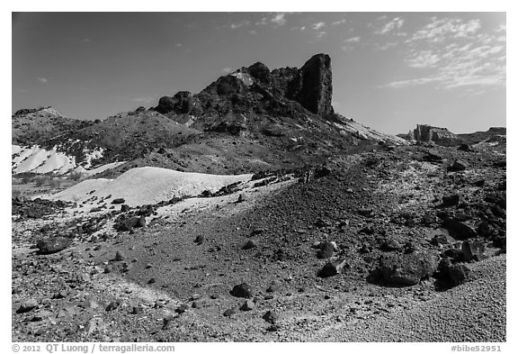 Cerro Castellan. Big Bend National Park (black and white)