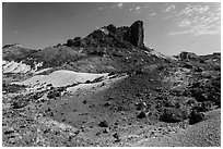 Cerro Castellan. Big Bend National Park, Texas, USA. (black and white)