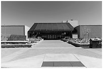 Visitor Center. Carlsbad Caverns National Park, New Mexico, USA. (black and white)