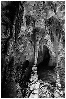 Chinese Theater. Carlsbad Caverns National Park, New Mexico, USA. (black and white)