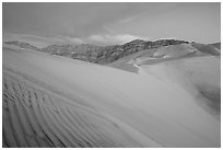 Eureka Dunes, tallest in the park, dusk. Death Valley National Park ( black and white)