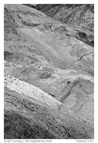 Artist's palette. Death Valley National Park (black and white)