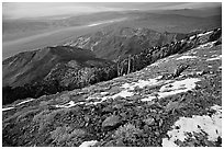 View from Telescope Peak. Death Valley National Park, California, USA. (black and white)
