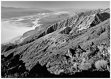 Dante's view, afternoon. Death Valley National Park, California, USA. (black and white)