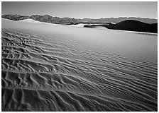 Ripples on Mesquite Dunes, early morning. Death Valley National Park ( black and white)