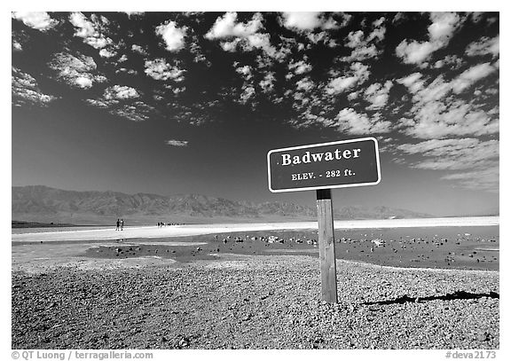 Badwater, lowest point in the US. Death Valley National Park, California, USA.