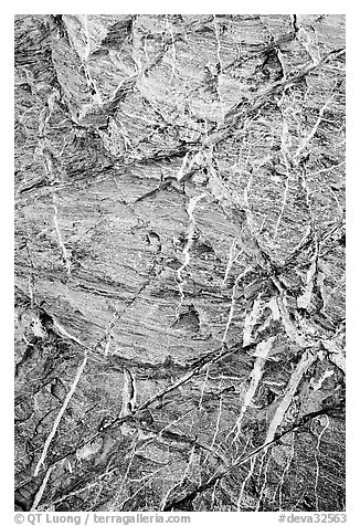 Stratified rock patterns, Mosaic canyon. Death Valley National Park, California, USA.