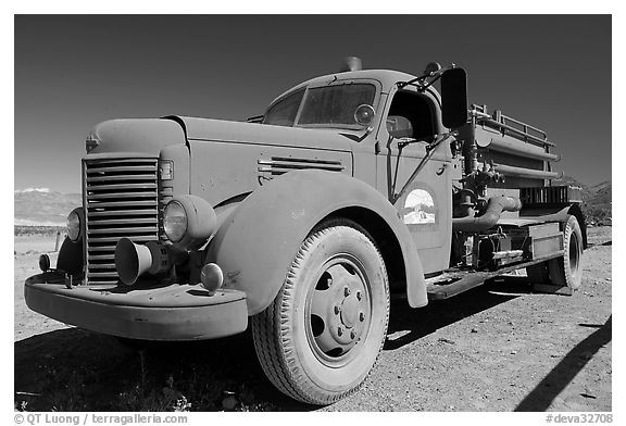 Firetruck at Stovepipe Wells. Death Valley National Park, California, USA.