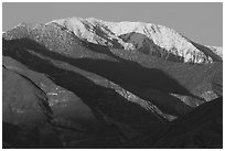 Telescope Peak at sunset. Death Valley National Park, California, USA. (black and white)