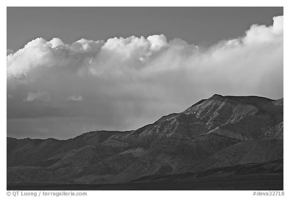 Clouds and mountains at sunset. Death Valley National Park, California, USA.