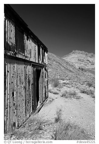 Shack in Leadfield ghost town. Death Valley National Park, California, USA.