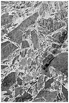 Detail of marbled wall, Titus Canyon. Death Valley National Park ( black and white)