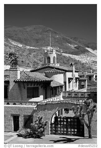 Scotty's Castle. Death Valley National Park (black and white)