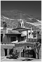 Scotty's Castle. Death Valley National Park, California, USA. (black and white)