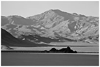 Grandstand, shadows, and mountains. Death Valley National Park ( black and white)