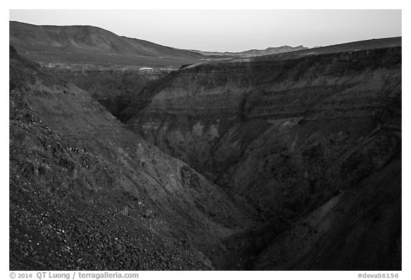 Rainbow Canyon. Death Valley National Park (black and white)
