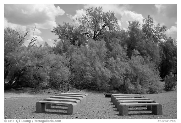 Theater, Furnace Creek Campground. Death Valley National Park (black and white)