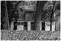 Frijole Historic Ranch. Guadalupe Mountains National Park, Texas, USA. (black and white)