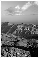 Keys view, sunset. Joshua Tree National Park, California, USA. (black and white)