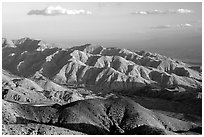 Keys view, sunset. Joshua Tree National Park, California, USA. (black and white)