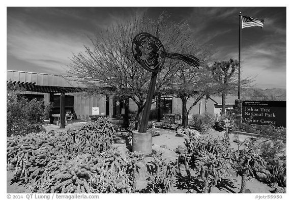 Joshua Tree Visitor Center. Joshua Tree National Park (black and white)