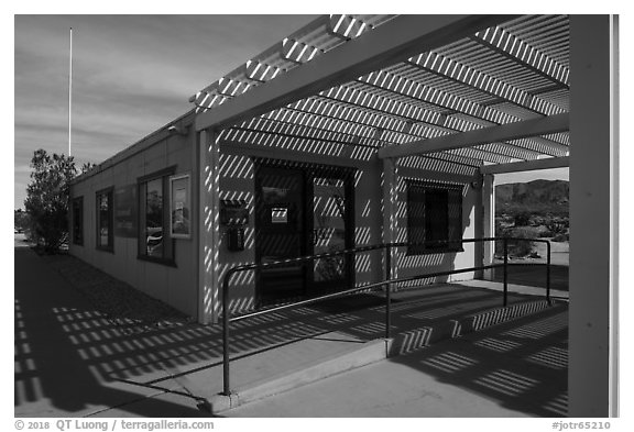 Cottonwood Visitor Center. Joshua Tree National Park (black and white)