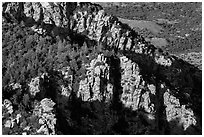Cliffs, Rincon mountains. Saguaro National Park ( black and white)