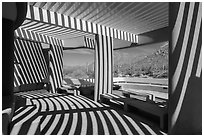 Red Hills Visitor Center patio and shadows. Saguaro National Park ( black and white)