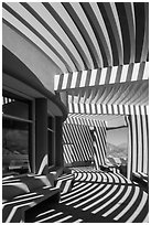 Red Hills Visitor Center and shadows. Saguaro National Park ( black and white)